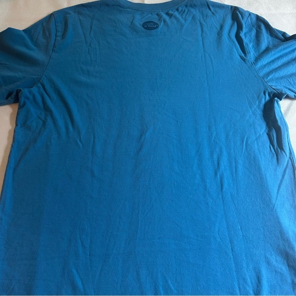 Life is Good Amigo Dog Crusher tee sz Medium Blue Unisex Cotton Peru - Picture 8 of 10